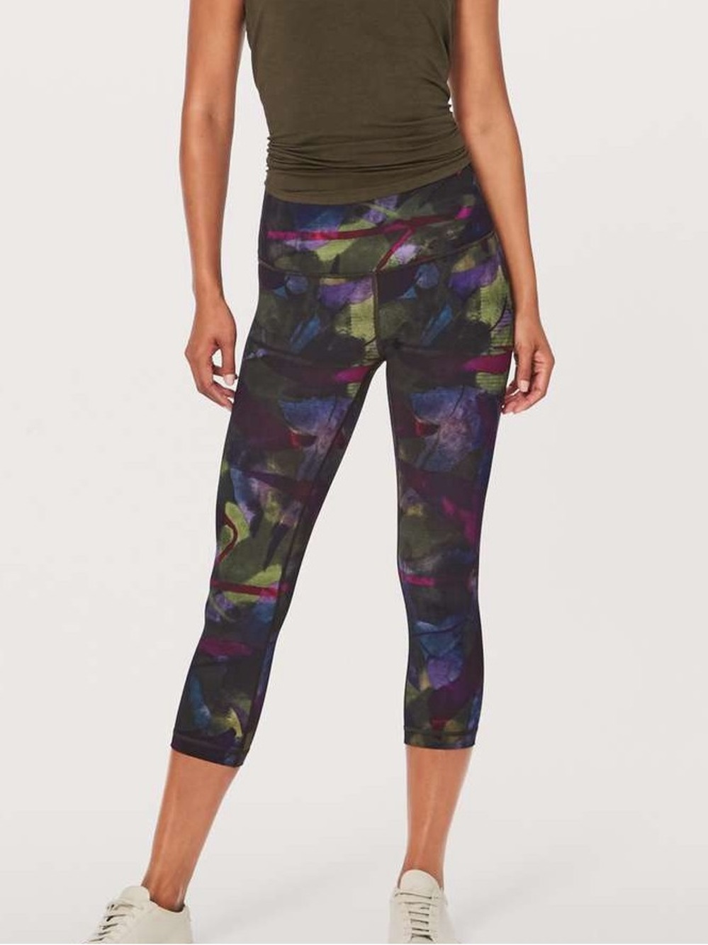 Lululemon Wunder Under Crop (Hi-Rise) - Aura Dark Chrome Multi